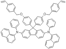CAS # 1173170-48-3, 9,9-Bis[4-[(4-ethenylphenyl)methoxy]phenyl]-N2,N7-di-1-naphthalenyl-N2,N7-diphenyl-9H-fluorene-2,7-diamine