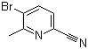 structure of CAS# 1173897-86-3, 5-溴-6-甲基吡啶-2-甲腈