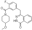 structure of CAS# 1174043-16-3, 4-[4-氟-3-[(4-甲氧基哌啶-1-基)羰基]苄基]酞嗪-1(2H)-酮