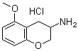 structure of CAS# 117422-43-2, 3,4-二氢-5-甲氧基-2H-1-苯并吡喃-3-胺盐酸盐