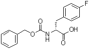 structure of CAS# 117467-73-9, 4-氟-N-[苄氧羰基]-D-苯丙氨酸