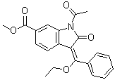 CAS # 1175365-43-1, 1-Acetyl-3-(ethoxyphenylmethylene)-2,3-dihydro-2-oxo-1H-indole-6-carboxylic acid methyl ester