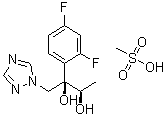 structure of CAS# 1175536-50-1, (2R,3R)-2-(2,4-二氟苯基)-1-(1H-1,2,4-三唑-1-基)-2,3-丁二醇甲烷磺酸盐
