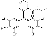 CAS # 1176-74-5, alpha-(3,5-Dibromo-4-hydroxyphenyl)-alpha-(3,5-dibromo-4-oxo-2,5-cyclohexadien-1-ylidene)-o-toluic acid ethyl ester, NSC 16214, 3',3'',5',5''-Tetrabromophenolphthalein ethyl ester