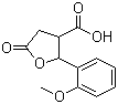 structure of CAS# 117621-06-4, 2-(2-甲氧基苯基)-5-氧代四氢呋喃-3-羧酸