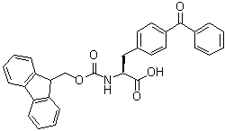 structure of CAS# 117666-96-3, 4-苯甲酰基-N-[芴甲氧羰基]-L-苯丙氨酸