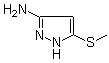 structure of CAS# 117736-74-0, 5-(甲硫基)-1H-吡唑-3-胺