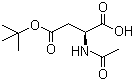 structure of CAS# 117833-18-8, N-Acetyl-L-aspartic acid 4-tert-butyl ester