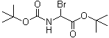 structure of CAS# 117833-60-0, 溴(叔丁氧羰基氨基)乙酸叔丁酯