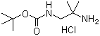 structure of CAS# 1179361-35-3, 1-N-叔丁氧羰基-2-甲基-1,2-丙二胺盐酸盐
