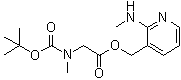 structure of CAS# 1180002-01-0, N-[(1,1-Dimethylethoxy)carbonyl]-N-methylglycine [2-(methylamino)-3-pyridinyl]methyl ester