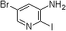 structure of CAS# 1180678-40-3, 5-溴-2-碘-3-吡啶胺