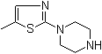 structure of CAS# 118113-05-6, 1-(5-甲基噻唑-2-基)哌嗪