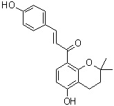 structure of CAS# 118266-99-2, 1-(3,4-二氢-5-羟基-2,2-二甲基-2H-1-苯并吡喃-8-基)-3-(4-羟基苯基)-2-丙烯-1-酮