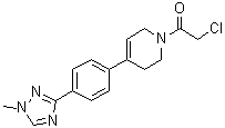 CAS 登录号：1184174-06-8, 2-氯-1-[3,6-二氢-4-[4-(1-甲基-1H-1,2,4-三唑-3-基)苯基]-1(2H)-吡啶基]乙酮