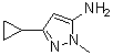 structure of CAS# 118430-74-3, 3-Cyclopropyl-1-methyl-1H-pyrazol-5-amine