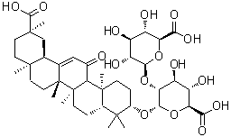 CAS # 118441-85-3, Licoricesaponin H2, (3beta,20alpha)-20-Carboxy-11-oxo-30-norolean-12-en-3-yl 2-O-beta-D-glucopyranuronosyl-beta-D-glucopyranosiduronic acid