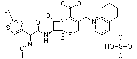 structure of CAS# 118443-89-3, 硫酸头孢喹诺