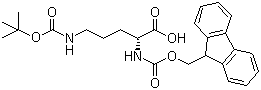 structure of CAS# 118476-89-4, N-芴甲氧羰基-(N'-叔丁氧羰基)-D-鸟氨酸