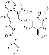structure of CAS# 1185256-03-4, 2-去乙氧基-2-羟基-2H-2-乙基坎地沙坦西来替昔酯