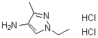 structure of CAS# 1185293-13-3, 1-乙基-3-甲基-1H-吡唑-4-胺二盐酸盐