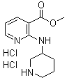 structure of CAS# 1185307-66-7, 2-(3-哌啶基氨基)-3-吡啶羧酸甲酯盐酸盐