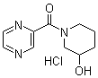 CAS 登录号：1185309-06-1, (3-羟基-1-哌啶基)-2-吡嗪基甲酮盐酸盐