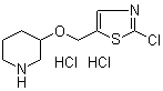 structure of CAS# 1185309-44-7, 3-[(2-氯-5-噻唑基)甲氧基]哌啶盐酸盐