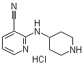 structure of CAS# 1185309-59-4, 2-(4-哌啶基氨基)-3-吡啶甲腈盐酸盐