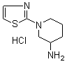 structure of CAS# 1185309-72-1, 1-(2-噻唑基)-3-哌啶胺盐酸盐