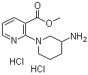 CAS # 1185309-86-7, 2-(3-Amino-1-piperidinyl)-3-pyridinecarboxylic acid methyl ester hydrochloride