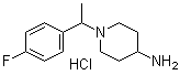 structure of CAS# 1185310-22-8, 1-[1-(4-Fluorophenyl)ethyl]-4-piperidinamine hydrochloride