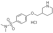 CAS 登录号：1185310-30-8, N,N-二甲基-4-(3-哌啶甲氧基)苯磺酰胺盐酸盐