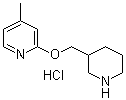 CAS 登录号：1185310-76-2, 4-甲基-2-(3-哌啶基甲氧基)吡啶盐酸盐