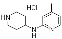structure of CAS# 1185310-83-1, 4-甲基-N-4-哌啶基-2-吡啶胺盐酸盐