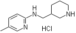 structure of CAS# 1185312-77-9, 5-甲基-N-(3-哌啶基甲基)-2-吡啶胺盐酸盐