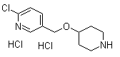 structure of CAS# 1185312-88-2, 2-氯-5-[(4-哌啶基氧基)甲基]吡啶盐酸盐
