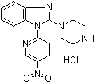 CAS 登录号：1185313-05-6, 1-(5-硝基-2-吡啶基)-2-(1-哌嗪基)-1H-苯并咪唑盐酸盐