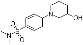 structure of CAS# 1185313-49-8, 4-(3-Hydroxy-1-piperidinyl)-N,N-dimethylbenzenesulfonamide