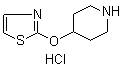 CAS # 1185314-68-4, 4-(2-Thiazolyloxy)piperidine hydrochloride