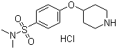 structure of CAS# 1185317-97-8, N,N-二甲基-4-(4-哌啶基氧基)苯磺酰胺盐酸盐