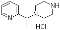 structure of CAS# 1185318-11-9, 1-[1-(2-Pyridinyl)ethyl]piperazine hydrochloride
