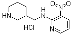 CAS 登录号：1185319-15-6, 3-硝基-N-(3-哌啶基甲基)-2-吡啶胺盐酸盐