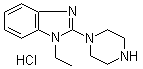 structure of CAS# 1185319-81-6, 1-乙基-2-(1-哌嗪基)-1H-苯并咪唑盐酸盐