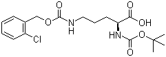 structure of CAS# 118554-00-0, N-叔丁氧羰基-N'-(2-氯苄氧羰基)-L-鸟氨酸