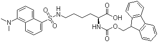 structure of CAS# 118584-90-0, N-Fmoc-N'-丹磺酰基-L-赖氨酸