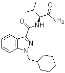 structure of CAS# 1185887-21-1, N-[(1S)-1-(氨基羰基)-2-甲基丙基]-1-(环己基甲基)-1H-吲唑-3-甲酰胺