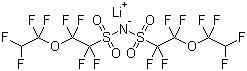 CAS 登录号：1186134-15-5, 1,1,2,2-四氟-2-(1,1,2,2-四氟乙氧基)-N-[[1,1,2,2-四氟-2-(1,1,2,2-四氟乙氧基)乙基]磺酰基]乙磺酰胺锂盐