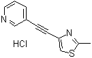 structure of CAS# 1186195-60-7, 3-[2-(2-甲基-4-噻唑基)乙炔基]吡啶盐酸盐