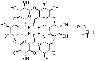 structure of CAS# 118646-79-0, 六(6-二甲基-叔丁基硅烷基)-alpha-环糊精